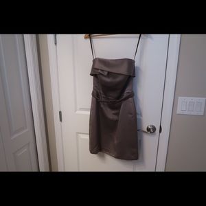 Lela Rose Bridemaids Dress, Grey Satin